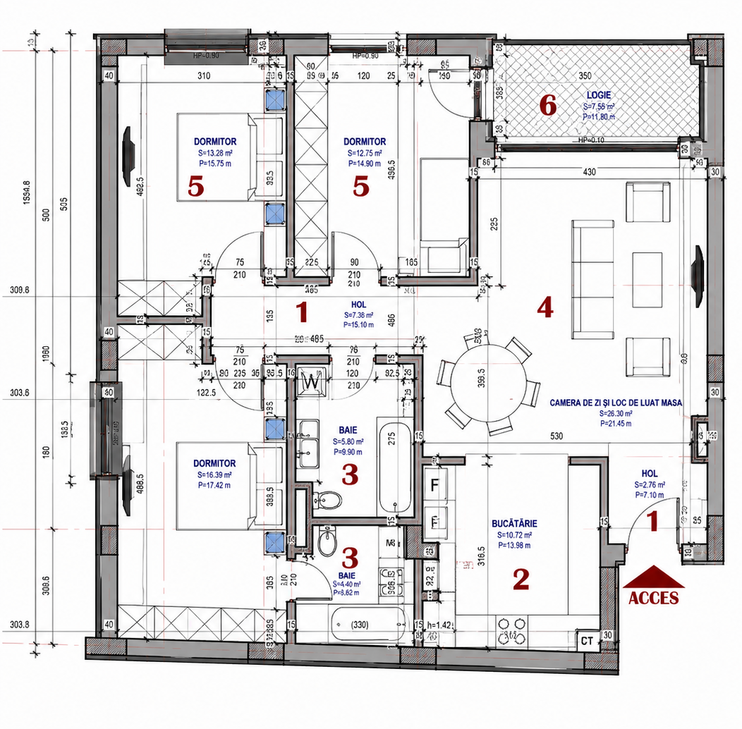 Schița apartamentului — AP.10