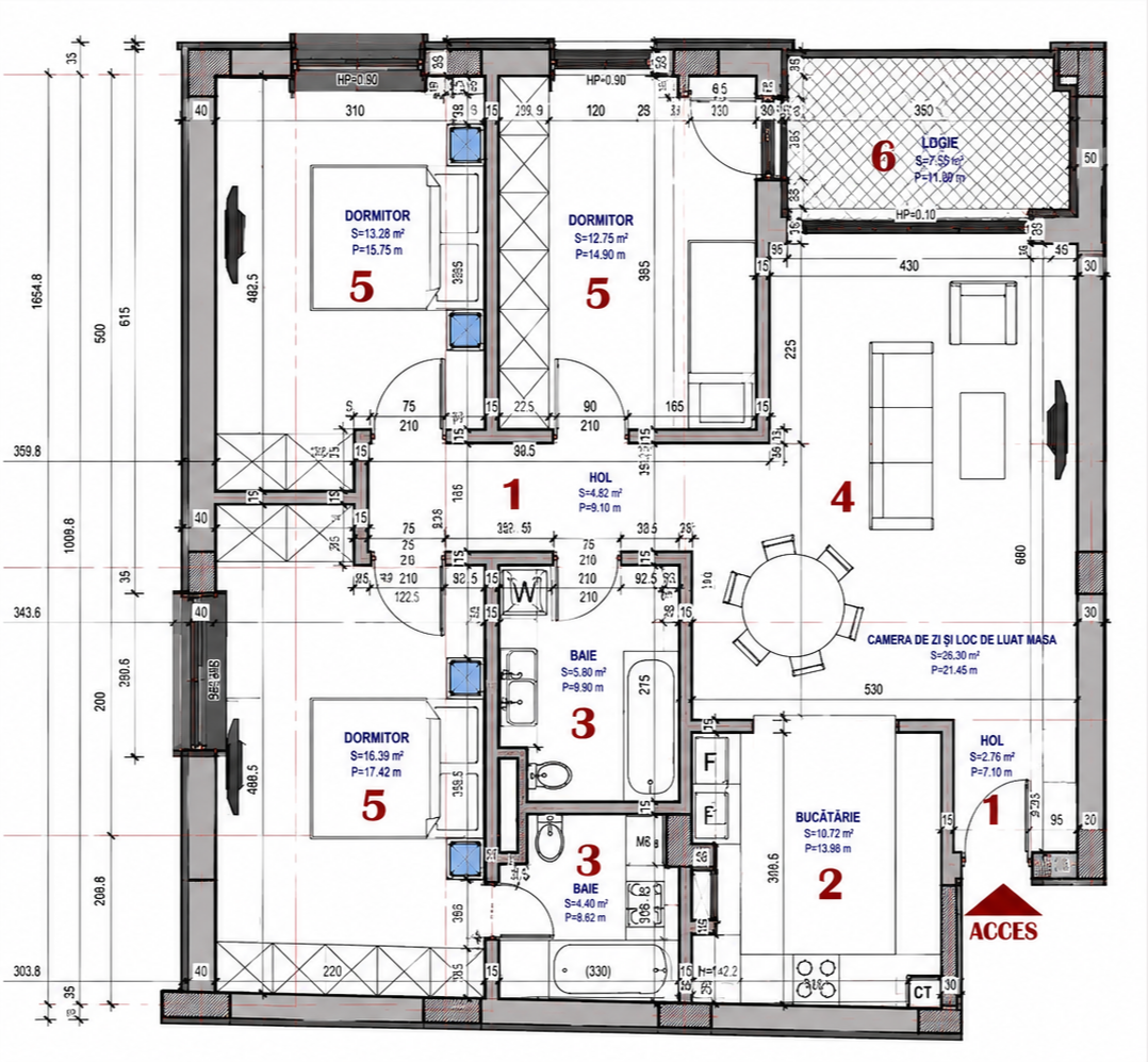 Schița apartamentului — AP.15