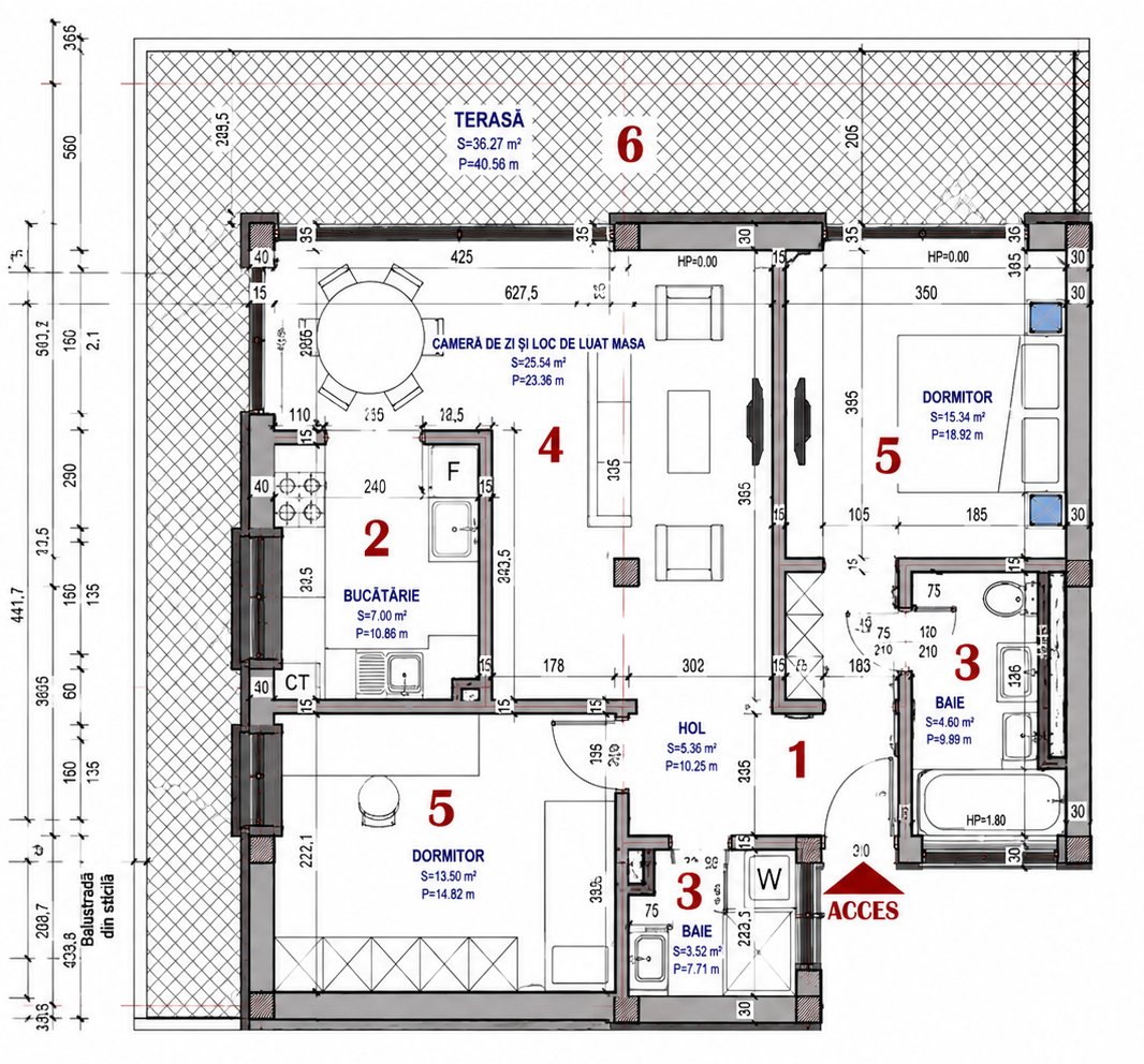 Schița apartamentului — AP.23